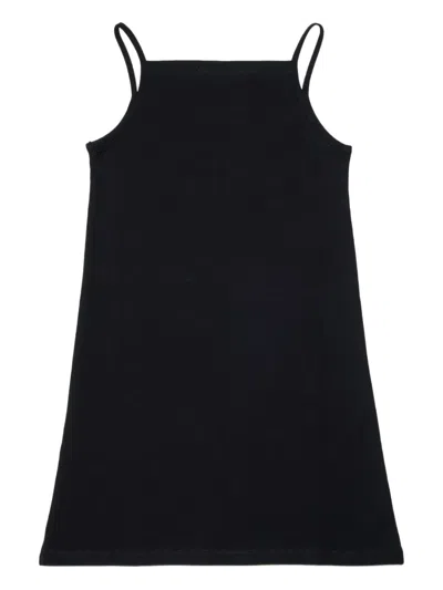 Diesel Logo-detail Square-neck Casual Dress In Black