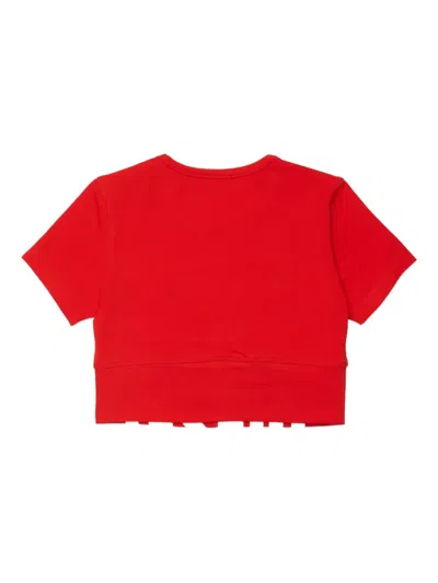 Diesel Logo-hem Crew-neck T-shirt In Red