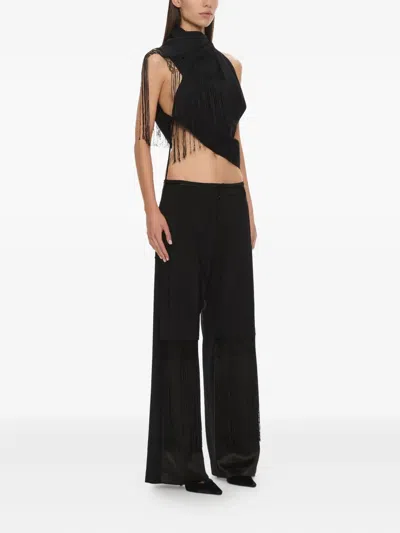 Christopher Esber Unravel Fringe Top In Black