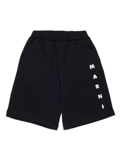 Marni Logo-detail Casual Shorts In Black