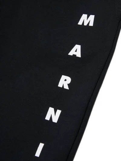 Marni Logo-detail Casual Shorts In Black