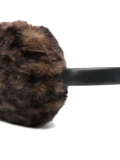 Apparis Esme Leopard Print Faux Fur Earmuffs In Brown