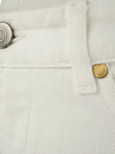 Pre-owned Gucci Cotton Jeans In Neutral
