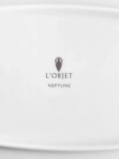 L'objet Small Neptune Oval Serveware (53cm X 30cm) In White