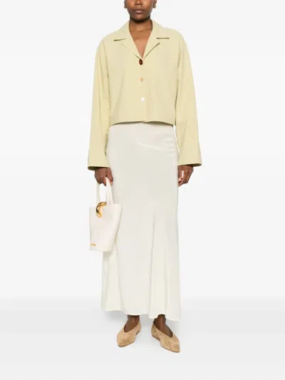 Nanushka Cropped Shirt In Neutral