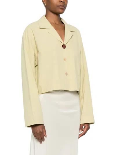 Nanushka Cropped Shirt In Neutral