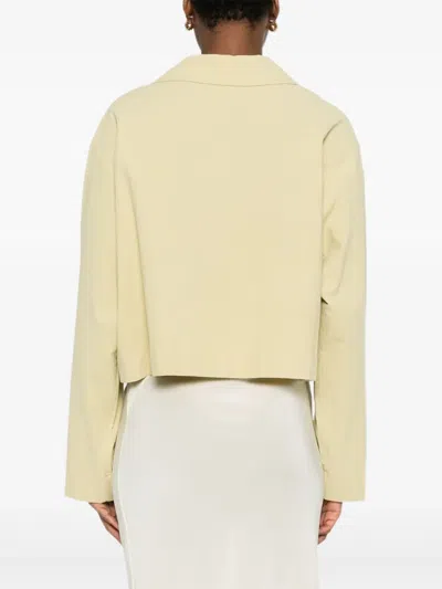Nanushka Cropped Shirt In Neutral