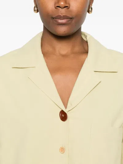 Nanushka Cropped Shirt In Neutral