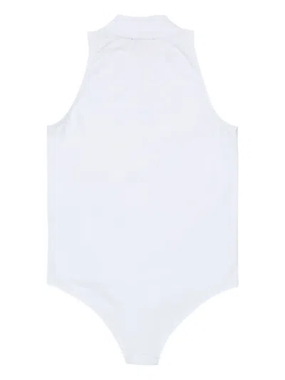 Diesel Logo Sleeveless Top In White