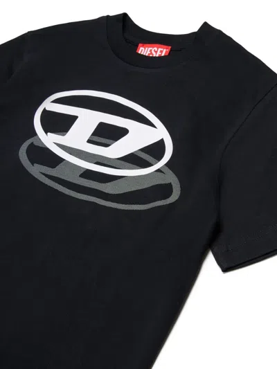 Diesel Printed Logo T-shirt In Black