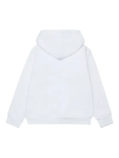 Marni Logo-embroidery Cotton Hoodie In White