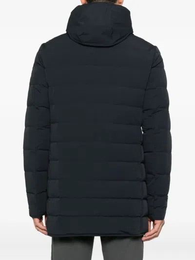 Duno Hooded Quilted Jacket In Black