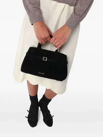 Manu Atelier 35 Structured Top Handle Tote Bag In Black