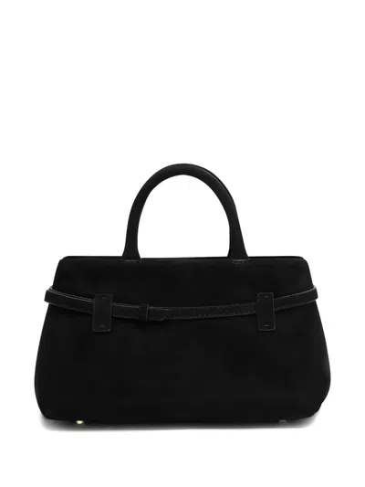 Manu Atelier 35 Structured Top Handle Tote Bag In Black