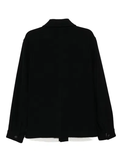 Forme D'expression Buttoned Wool-blend Jacket In Black