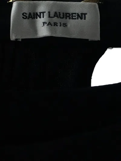 Pre-owned Saint Laurent Halterneck Bow-detail Top In Black