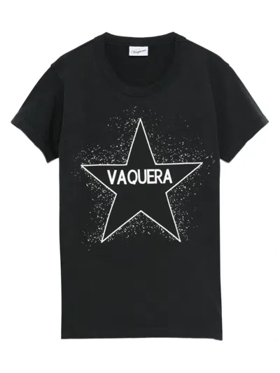 Vaquera Star-print T-shirt In Black