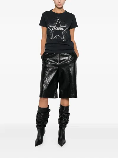 Vaquera Star-print T-shirt In Black