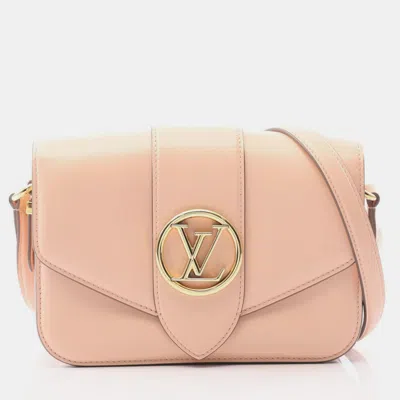 Pre-owned Louis Vuitton Pont Neuf Pink Leather Shoulder Bags