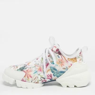 Pre-owned Dior Multicolor Neoprene And Pvc D-connect Sneakers Size 39.5