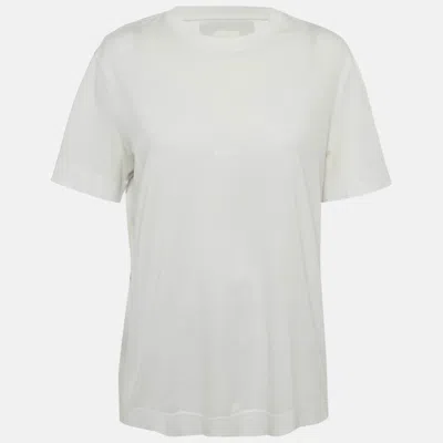 Pre-owned Givenchy White Printed Jersey Crewneck T-shirt M