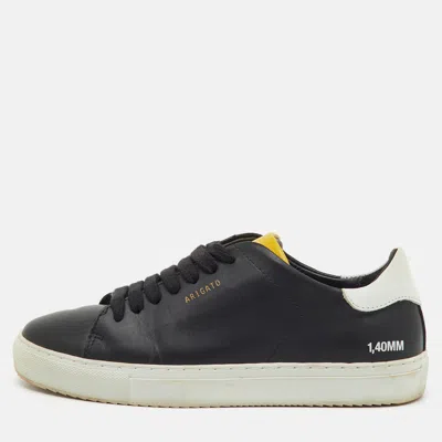 Pre-owned Axel Arigato Black/white Leather Clean 90 Low Top Sneakers Size 36