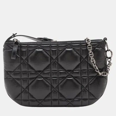 Pre-owned Dior Caro Tulip Bag In Black