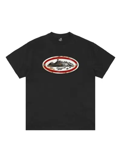Corteiz Rusty Alcatraz T-shirt In Black