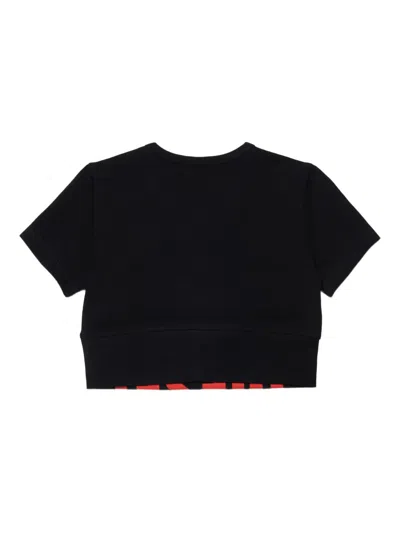 Diesel Tcefy Logo-hem Crew-neck T-shirt In Black