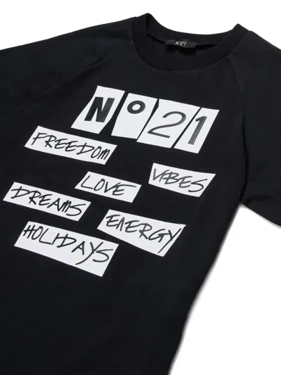 N°21 Graphic T-shirt In Black