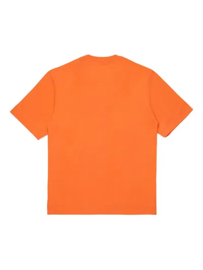 Marni Logo-print T-shirt In Orange