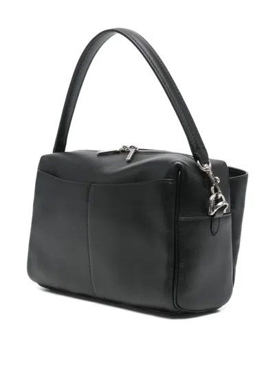 Balenciaga Rectangular Leather Handbag Top Handle In Black