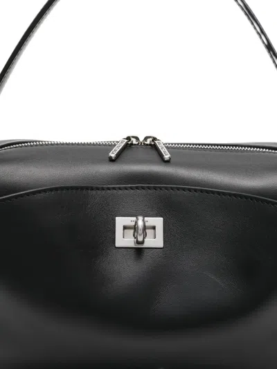 Balenciaga Rectangular Leather Handbag Top Handle In Black