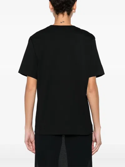 Simone Rocha Chain Pearl T-shirt In Black