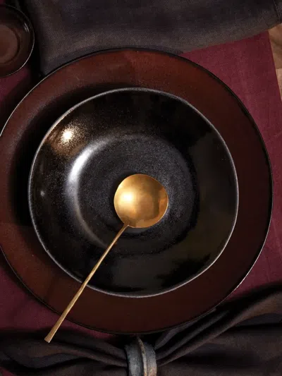 L'objet Terra Soup Plate (23cm) In Black
