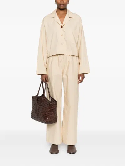 Nanushka Patch-pocket Cotton Shirt In Brown