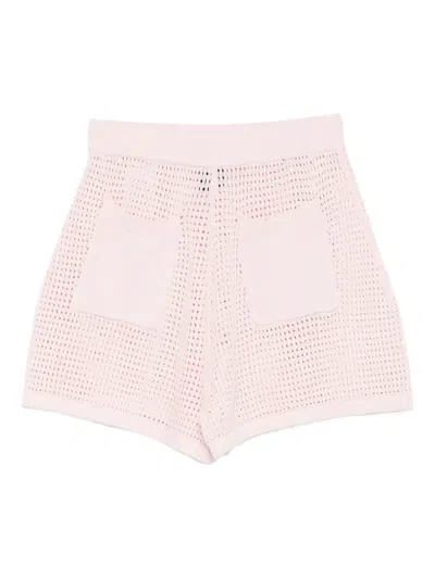 Nanushka Knitted Shorts In Brown