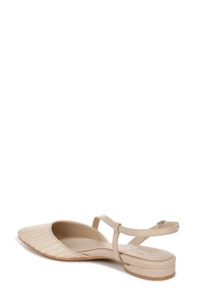 Naturalizer Womens Woven Flat Slingbacks In Neutral
