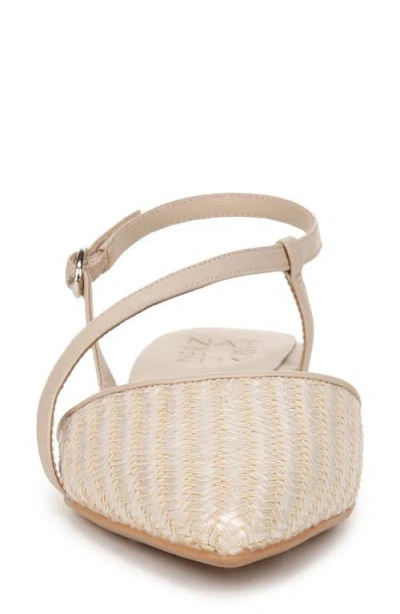 Naturalizer Womens Woven Flat Slingbacks In Neutral