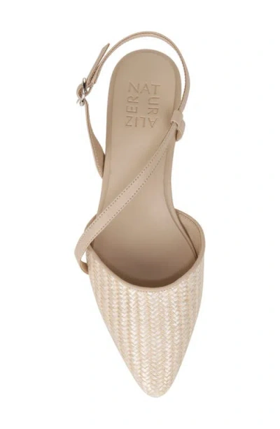 Naturalizer Womens Woven Flat Slingbacks In Neutral