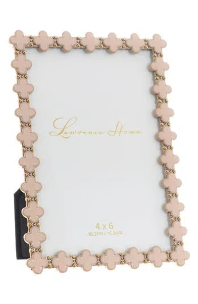 Lawrence Frames Pink Enamel Clover Picture Frame In White