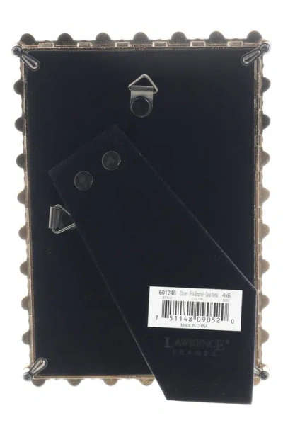 Lawrence Frames Pink Enamel Clover Picture Frame In White