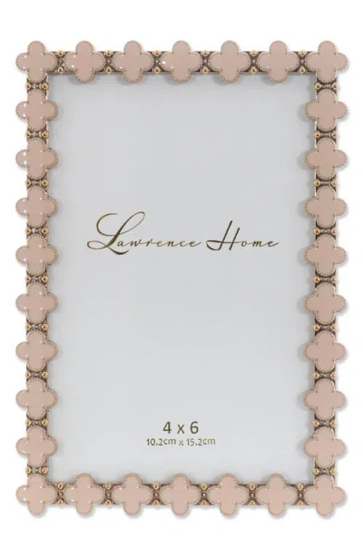 Lawrence Frames Pink Enamel Clover Picture Frame In White