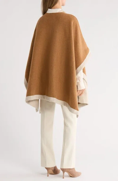 Nanette Lepore Two-tone Buckled Ruana In Brown