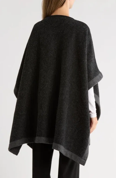 Nanette Lepore Two-tone Buckled Ruana In Black