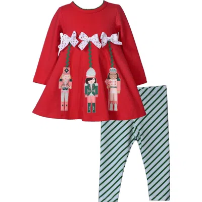 Bonnie Jean Kids' Dangling Nutcracker Tunic & Leggings Set In Multi