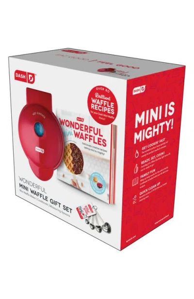 Dash Wonderful Mini Waffles Gift Set In Red