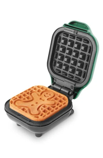 Dash Gingerbread Mini Waffle Maker In Green