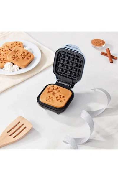 Dash Snowflake Mini Waffle Maker In Blue