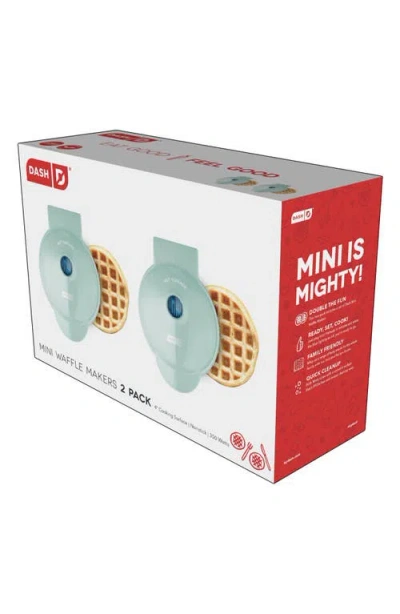 Dash 2-pack Mini Waffle Makers In Blue